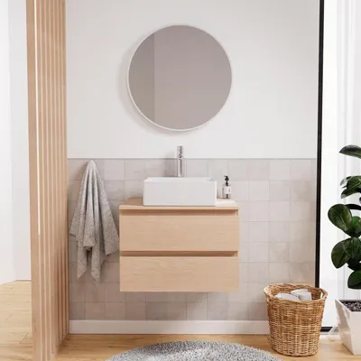 Image de Meuble simple vasque SORRENTOReproduction chêne 60cm