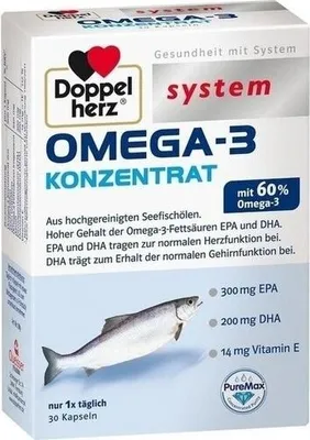 Produktbild von DOPPELHERZ Omega-3 Konzentrat system Kapseln