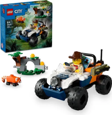 Obrázek produktu pro LEGO City Čtyřkolka na průzkum džungle – mise panda červená, Sada na stavění, 6 rok/roky, Plast, 92 kusů, 124 g