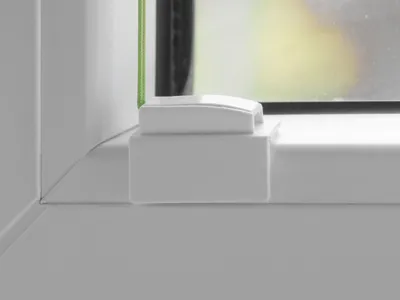 Produktbild von Klebeplatten mit Gelenk inkl. Klemmschuh Spannschuh, weiß, 1x 4 Stück, inklusive Reinigungstuch, Montage von Plissees ohne Bohren am Fensterrahmen