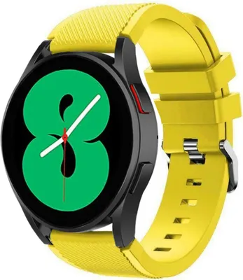 Produktbild von Strap-it Samsung Galaxy Watch 4 - 44mm Silikonarmband (Gelb)