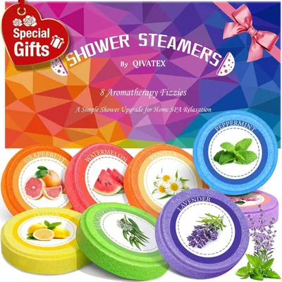 Produktbild von Aromatherapie Duschbomben Set für Frauen - 8 Stück Stressabbau Badebomben für Adventskalender