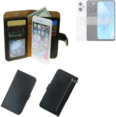 Produktbild von K-S-Trade Schutz Hülle kompatibel mit Oppo Reno9 A Klapphülle Case Phone cover Slim Handytasche Handy Hülle schwarz aus Kunstleder (1 Stk)