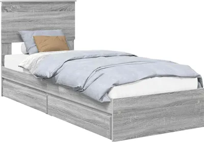 Obrázok produktu pre Úložná posteľ Sivý Sonoma 75 x 190 cm Kompozitné drevo