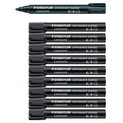 Produktbild von STAEDTLER Marker Lumocolor perm schwarz 10 Stück