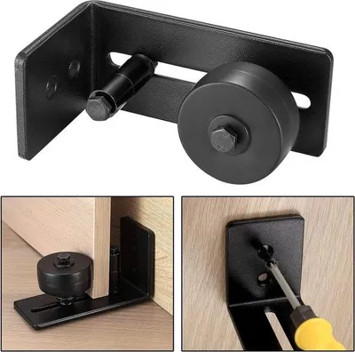 Immagine prodotto di Supporto per porte scorrevoli - Supporto per porte a battente - Guida porta regolabile - Adatto per porte piccole