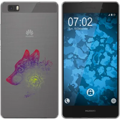 Produktbild von PhoneNatic Case kompatibel mit Huawei P8 Lite 2015 (1.Gen.) Silikon-Hülle Floral Wolf M3-5