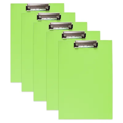 Produktbild von 10 Stück DIN A4 Klemmbretter Schreibbrett Schreibunterlage Klemmmappe Schreibplatte Grün