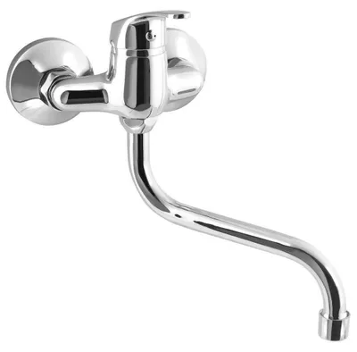 Obrázok produktu pre AQUALINE 35 nástenná batéria, vzdialenosť 100 mm, výtok 177 mm, chróm