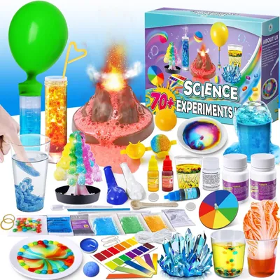 Produktbild von Experimentierkasten Wissenschaftsset Chemiebaukasten - Über 70 Experimente - Chemie und Physik - Für Kinder