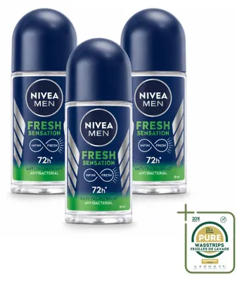 Zdjęcie produktu dla 3 sztuki dezodorantu w sztyfcie NIVEA MEN Fresh Sensation - 50 ml - zestaw ekonomiczny