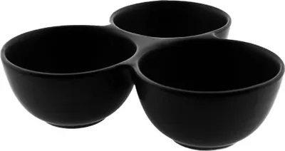 Produktbild von Snackschalen 3er Set aus hochwertigem Porzellan - elegant & funktional Schwarz