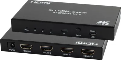 Zdjęcie produktu dla shiverpeaks®--HDMI Switch 3x IN - 1x OUT, 4K2K 60Hz