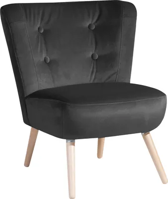 Produktbild von Max Winzer Sessel Neele - Samtvelours anthrazit - Maße: 69 x 68 x 80 cm