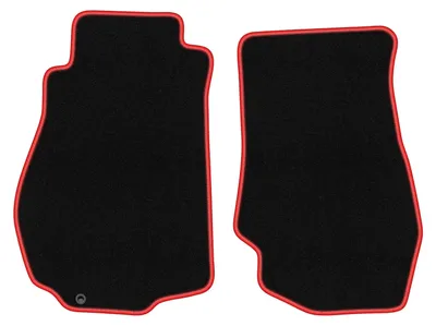 Obrázok produktu pre Velúrové autokoberce pre: Nissan 350Z 2003-2009 kupé čierno-červené 2 ks