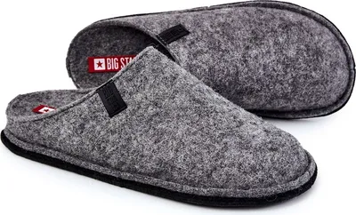 Zdjęcie produktu dla Klasyczne Męskie Papcie Big Star KK176001 Szare 41