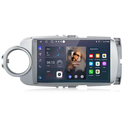 Zdjęcie produktu dla Radio do montażu dodatkowego kompatybilne z Toyota Yaris 2012-2017 Carplay Android Auto Navi Bluetooth DAB+ kamera cofania 9 cali 64 GB