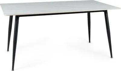 Obrázek produktu pro Jídelní stůl JUSEF - 160x90, bílý / černý