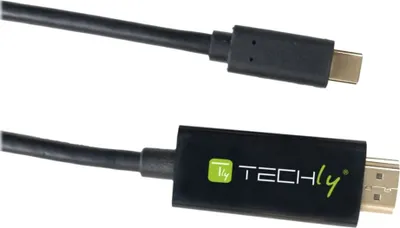 Obrázok produktu pre Techly IADAP USBC-HDMI2TY Grafický adaptér USB 3840 x 2160 pixelov čierny