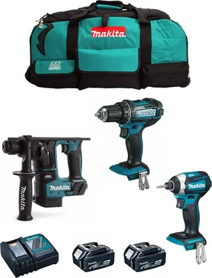 Zdjęcie produktu dla Zestaw MAKITA 18 V MSB3P2 (DHR171 + DDF482 + DTD154 + 2 x 5,0 Ah + DC18RC + wózek)