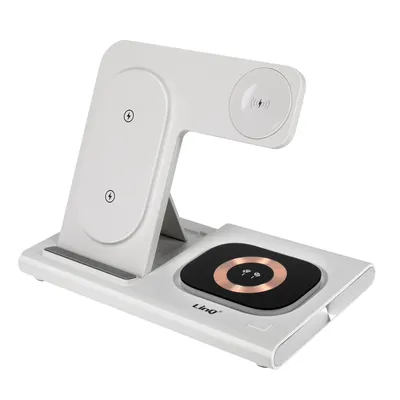 Immagine prodotto di ladestation 3-in-1 per iPhone MagSafe 15W, AirPods, Apple Watch LinQ Weiß