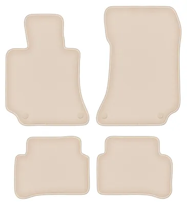 Produktbild von DURBAN Beige Velours-Fußmatten-Set für Mercedes E W212 Limousine, Kombi, Coupé (2009-2016)