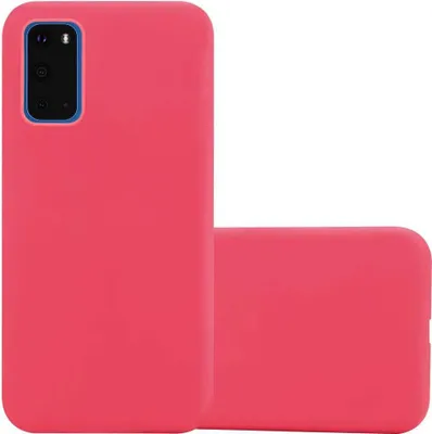 Produktbild von Cadorabo Hülle für Samsung Galaxy S20 Schutzhülle in Rot Handyhülle TPU Silikon Etui Case Cover