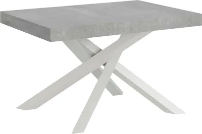 Produktbild von Volantis Premium 140/400x90 cm ausziehbarer Tisch mit weißen Beinen