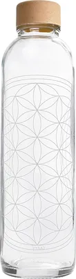 Produktbild von Carry Trinkflasche 0,7l Flower of Life, klar/weiß