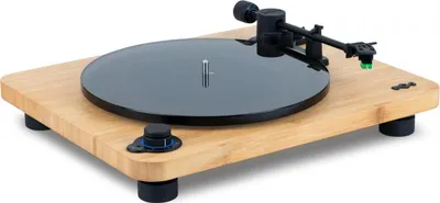 Zdjęcie produktu dla The House Of Marley EM-JT010-SB, Gramofon z napędem pasowym, Czarny, Drewno, Szkło, 33,45 RPM, 3,5 mm, 420 mm