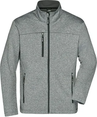 Zdjęcie produktu dla Kurtka softshell w kolorze melanżowym ciemny melanż/czarny, rozmiar S