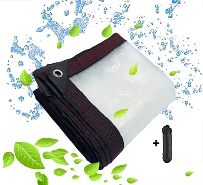 Produktbild von Transparente Wasserdichte Plane mit Ösen 3 x 5 m