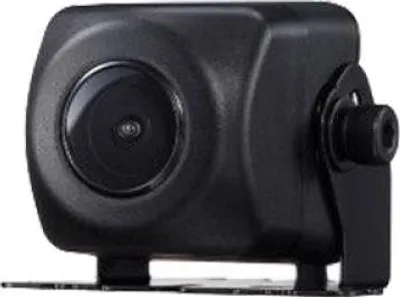 A black rearview camera is shown against a white background.