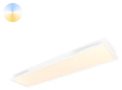 Productafbeelding van Philips Hue White ambiance, rechthoekig lichtpaneel Aurelle, slimme plafondlamp, Bluetooth/Zigbee, wit, LED, aluminium, lampen niet vervangbaar