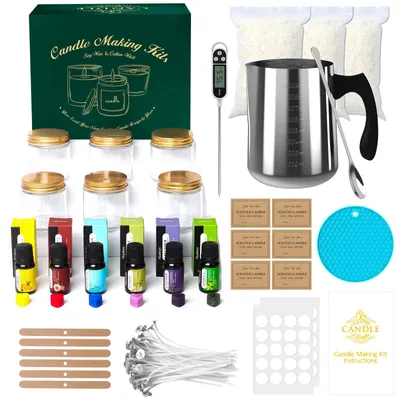 Soja-Kerzenmacher-Set für Erwachsene, DIY-Startset, 900 ml