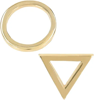 Produktbild von KOTARBAU® WC Schild Selbstklebend aus Messing Dreieck Kreis Toilettenschild Damen Herren WC Piktogramm für Toilettentüren