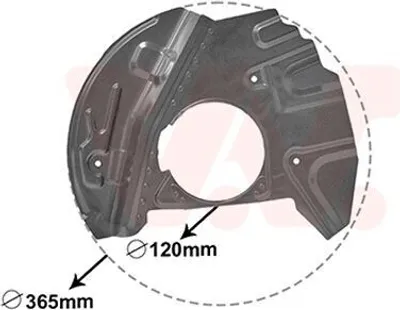 Produktbild von VAN WEZEL Spritzblech Bremsscheibe für BMW X5 (E53) Vorne Rechts 0685372 Ankerblech