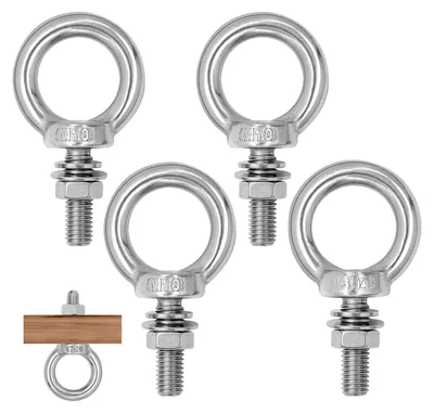 Imagen del producto de Anillos de sujeción M10 x 30 mm de acero inoxidable, juego de 4 unidades, con tuercas y arandelas, para fijación
