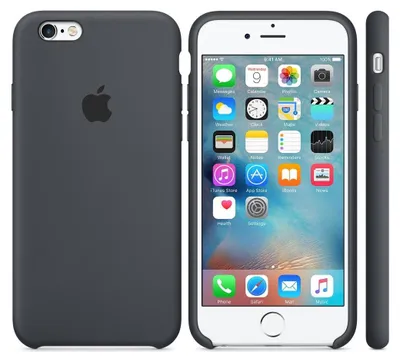 Zdjęcie produktu dla Oryginalne silikonowe etui Apple iPhone 6 / 6S MKY02ZM/A Protective Cover Charcoal Grey B-Goods w