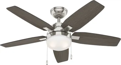 Obrázek produktu pro Stropní ventilátor s osvětlením a stahovacími řetízky Arcot Nickel 117 cm