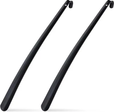 Productafbeelding van Famanu Set van 2 schoenlepels - Extra lange schoenlepels, 58 cm - Zwart