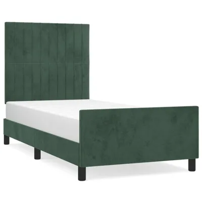 Productafbeelding van Bedframe zonder matras 80x200 cm fluweel donkergroen
