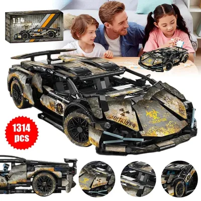 Produktbild von 1314 Teile Sportwagen Klemmbausteine Bausatz Rennwagen 1:14 Modell Auto Deko