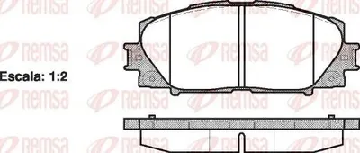 Produktbild von REMSA Bremsbeläge Satz Vorne Bremsklötze für TOYOTA Yaris Schrägheck (P9) 1224.00