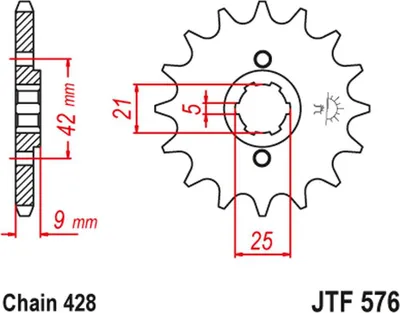 Obrázek produktu pro Řetězové kolo JT JTF576.17