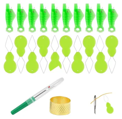 Produktbild von Frypay 22 Stück Nadeleinfädler Set Einfädelhilfe für Nähnadeln Einfädler Nähmaschinen Nadel Threading Tool Kunststoff DIY Handnähen und Un