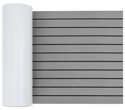 Immagine prodotto di vidaXL Tappetino per barca a righe grigio chiaro e nero 240 x 60 cm in EVA