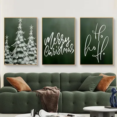 Immagine prodotto di Set di 3 poster natalizie dal design elegante per la decorazione delle pareti