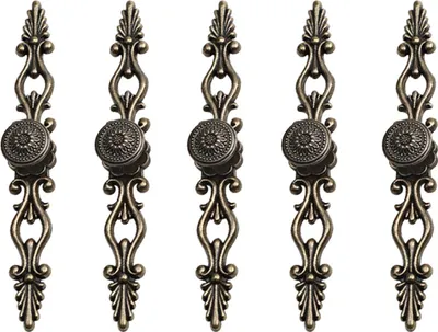 Produktbild von antike Schrankknöpfe und -griffe, Vintage-Schubladenknöpfe mit Lochabstand und Platte, Retro-Metall-Schrankbeschläge für Kommoden und Kleiderschränke