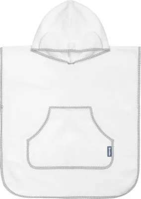 Sensillo Kinder-Badeponcho aus Baumwollfrottee, Weiß, weich und saugfähig